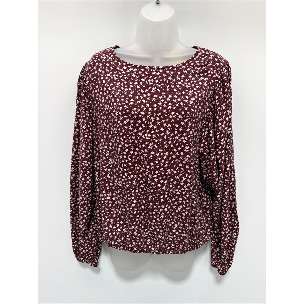 Thereabouts Womens Floral Pring Big Girl balloon sleeve Top Size 3XL 22.5